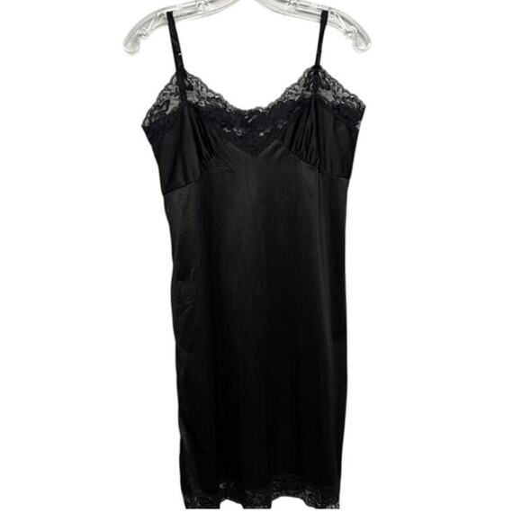 None and/or Unknown Dresses & Skirts - Vintage Elegant‎ Black Lace Slip Dress
